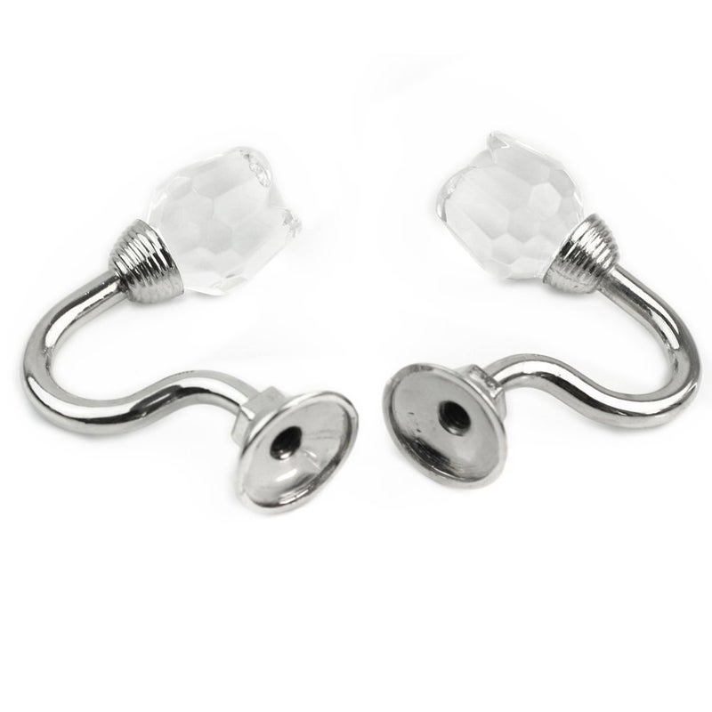 yueton Pack of 2 Vintage Crystal Rose Pattern Wall Curtain Hook Coat Hat Handbags Towel Single Hook Wall Mount Hanger - Image 4
